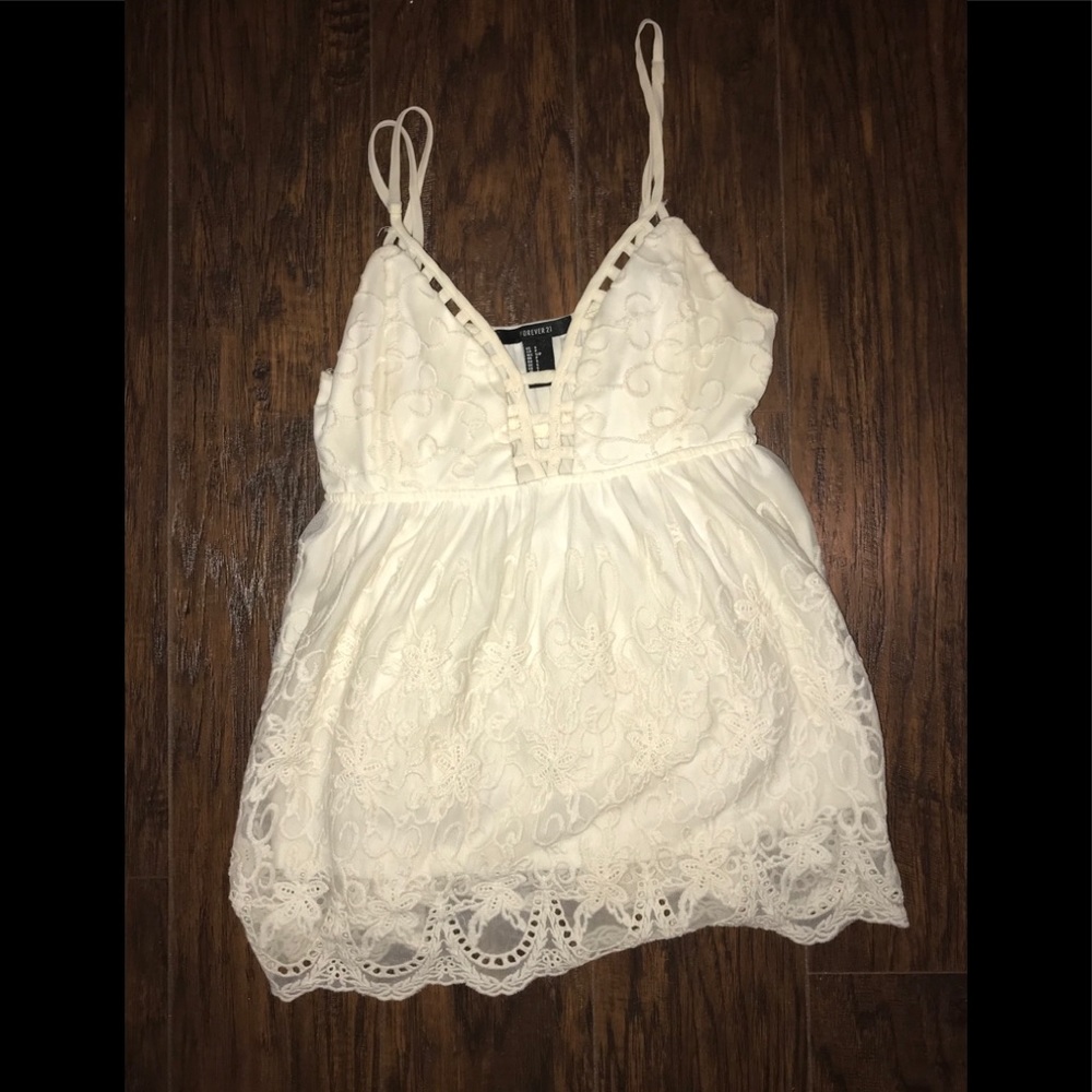 White lace top